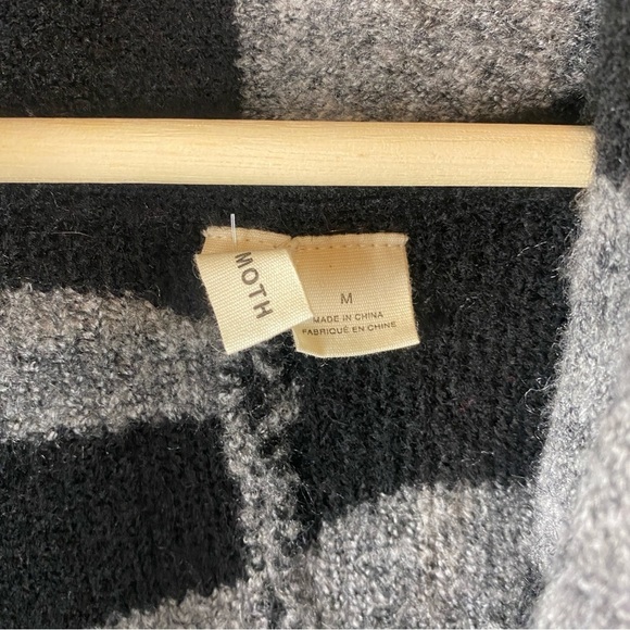 Anthropologie Moth Basel Zebra Print Longline Cardigan Sweater Size Medium - Picture 12 of 12